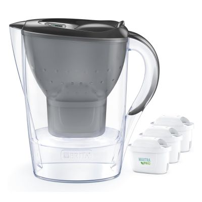 2. Brita Marella + 3 Maxtra Pro Pure Performance Water Filter Jug 2.4L Transparent, Gray
