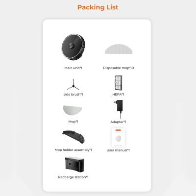 10. UWANT U100 Lite Robot Vacuum Cleaner with Mop Function + Charging Station - Gray