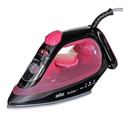 6. BRAUN SI1070PU steam iron black and pink
