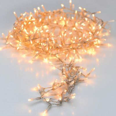 2. CHRISTMAS TREE LIGHTS LIGHT CHAIN 480 LED WARM WHITE TRANSPARENT WIRE