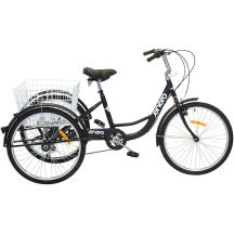 3-WHEEL BIKE 24 BLACK SHIMANO 6-speed