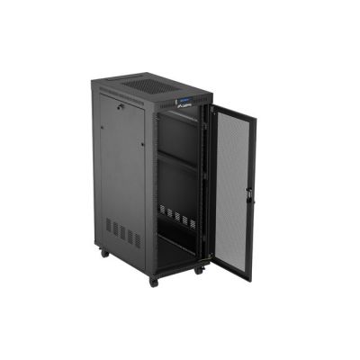 5. 19" 32U 600x1000 black floor-standing rack cabinet with perforated doors LCD Lanberg (Flat Pack)