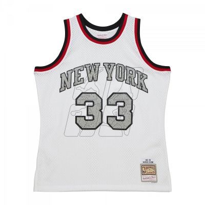 Mitchell &amp; Ness NBA Cracked Cement Swingman Jersey Knicks 1991 Patrick Ewing M TFSM5934-NYK91PEWWHIT