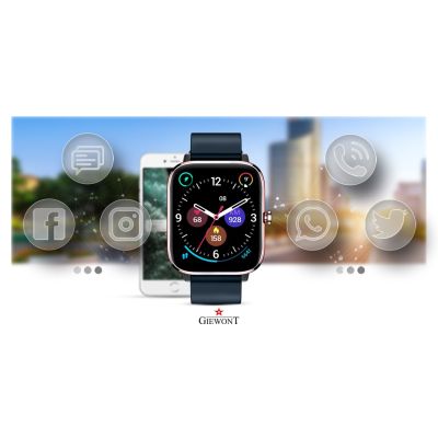 3. Giewont Pink and Navy Blue Smartwatch GW230-5