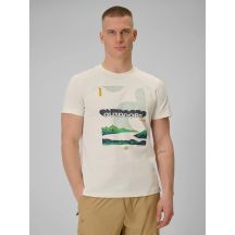 Men's regular printed T-shirt 4F 4FRAW25TTSHM3378-11S