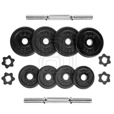 34. Dumbbells in a case HMS ST20 2 x 10kg 17-59-101