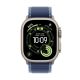 2. Apple Watch Ultra 3 (2025) 5G 49mm Natural Titanium Case with Trail Loop M/L - Blue/Light Blue