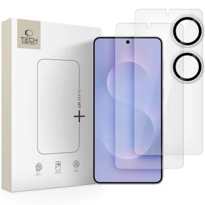 Tempered Glass Tech-Protect Glass Set+ 3-pack for Samsung Galaxy S25 Edge - transparent