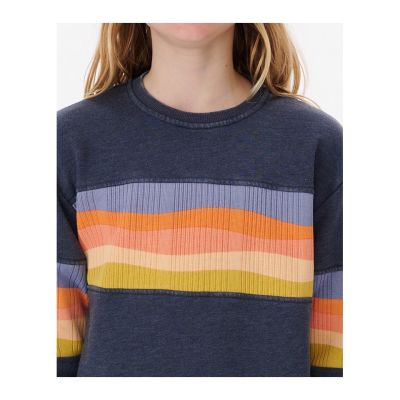 5. RIP CURL Melting Waves Crew Sweatshirt - Girl Navy Blue