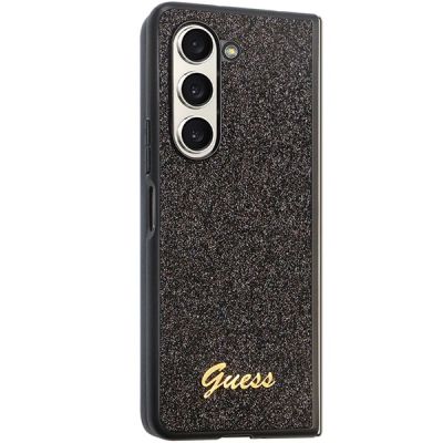 5. Guess Glitter Script case for Samsung Galaxy Z Fold 5 - black
