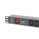 7. LANBERG 19" RACK POWER STRIP PDU PDU-08I-0200-C20-BK (1U, 16A, 8X IEC C13, 2M, C20 PLUG)