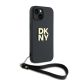 3. DKNY Wrist Strap Stock Logo iPhone 15 Plus Case - Black