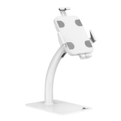3. MACLEAN UNIVERSAL WALL/DESK TABLET HOLDER WITH LOCK 7.9"–11" WHITE MC-468W