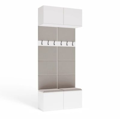 HAGA II 2W Hallway Wardrobe, White
