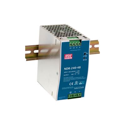 LevelOne industrial power supply 48VDC/240W + DIN rail silver