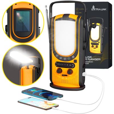 2. Extralink Power Ranger EPS-6000 | Powerbank | 6000mAh, FM Radio, LED Light, Dynamo, Solar Panel