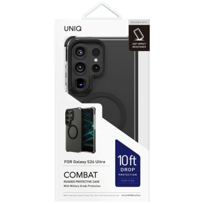3. Uniq Combat Case for Samsung Galaxy S26 Ultra Magclick Charging - Black