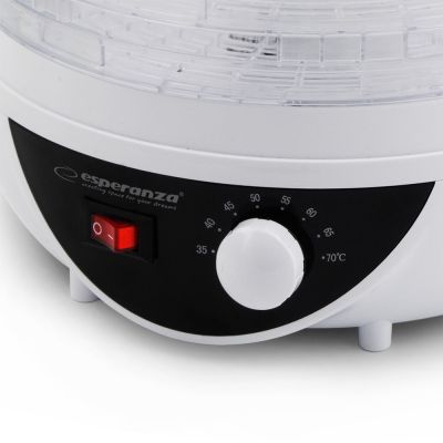 10. Esperanza Chanterelle EKD002 mushroom, vegetable and fruit dehydrator (250W; white)