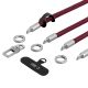 6. Tech-Protect C10S Crossbody Phone Lanyard (114 cm) + Wrist Lanyard (31 cm) – Burgundy Titanium