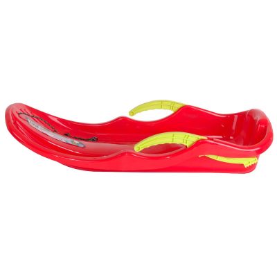 12. PLASTIC SLED WITH BRAKES RACE S RED
