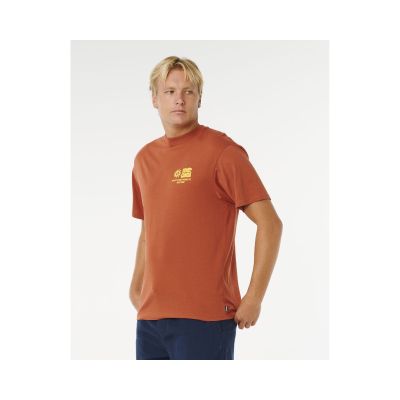 Men's RIP CURL Pacific Rinse Glass Off Tee Brown