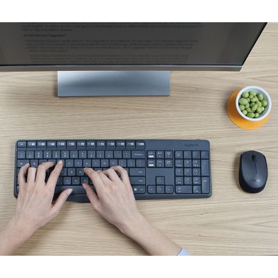3. Logitech MK235 920-007931 Membrane Keyboard + Mouse Set (USB 3.0; gray; optical)