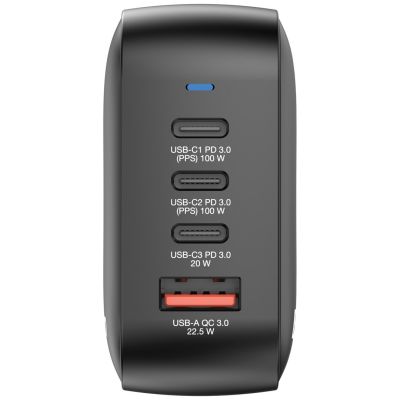 3. Verbatim Mini GaN Charger 100W 3xUSB-C PD, 1xUSB-A QC 3.0