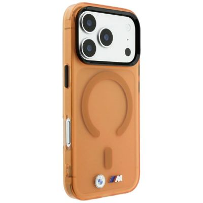 4. BMW M IML Frosted Metal Logo & Trims MagSafe Case for iPhone 17 Pro Max / 18 Pro Max - Orange