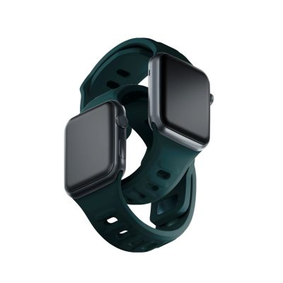 4. 3mk Silicone Watch Strap for Apple Watch 38 / 40 / 41 mm - green