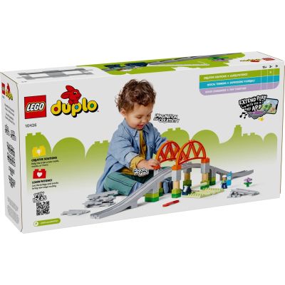 4. LEGO DUPLO TOWN 10426 Bridge and Railway Tracks – Expansion Set