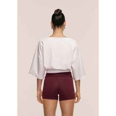 4. CASALL Women's Heavy Cotton Crop Tee White