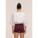 4. CASALL Women's Heavy Cotton Crop Tee White