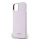 6. DKNY Liquid Silicone Small Metal Logo MagSafe Case for iPhone 14/15/13 - Pink