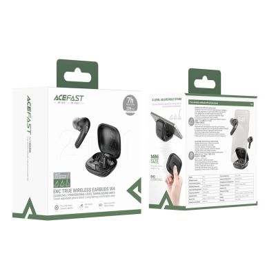 7. Acefast W4 TWS wireless in-ear headphones with phone stand function - black