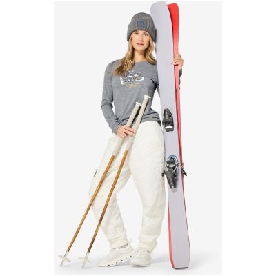 2. Women's SUPER.NATURAL W APRES SKI LS Long-Sleeve Shirt, Grey