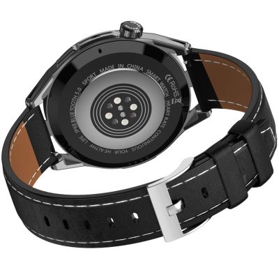 7. Rubicon RNCE88-1 Black Smartwatch - Black Silicone Strap + Black Leather Strap