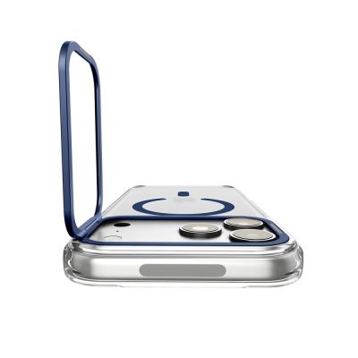 5. Spigen Ultra Hybrid Optik S MagSafe Case for iPhone 18 Pro Max / 17 Pro Max - Clear Navy Blue