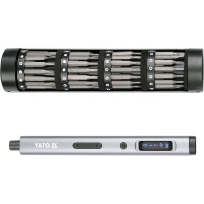 3.7 V Screwdriver and Bit Set, 61-Piece, YT-25769 YATO