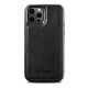 iCarer Leather Oil Wax case covered with natural leather for iPhone 12 Pro Max black (ALI1206-BK)