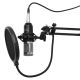 MEDIA-TECH DIRECTIONAL CONDENSATOR MICROPHONE WITH ACCESSORIES KIT SILVER MT397S