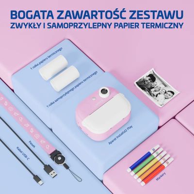 6. LAMAX InstaKid2 Play Children's Camera, Pink