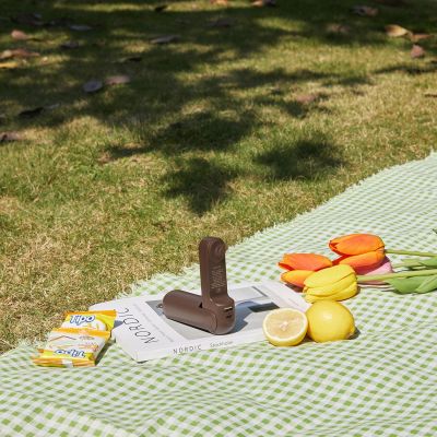 4. Jisulife Handheld Fan Life8 Plus Portable USB Fan with Power Bank Function 4500mAh and Flashlight - Brown