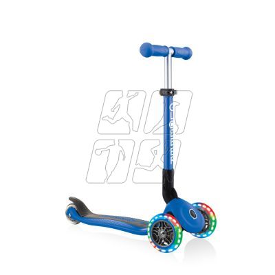 13. 3-wheel scooter Globber Foldable Lights Navy Blue Jr 437-100