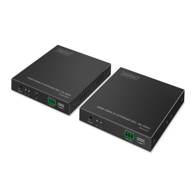 5. HDMI Fiber Optic Extender 4K/60Hz over IP 1G or up to 40km/300m, HDMI Loop-Out, IR Control - Kit