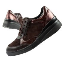 Scholl Emma Laces Women's Sports Shoes Leather Brown Platform