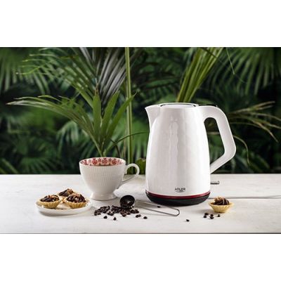 7. Electric kettle Adler AD 1277 w (2200W 1.7l; white)