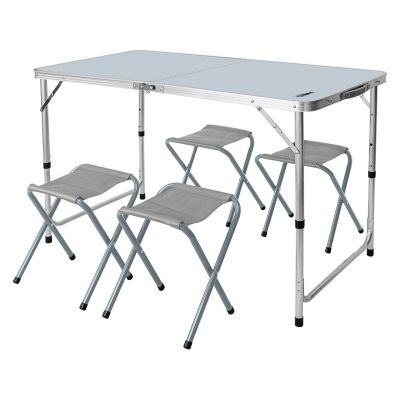 4. Camping set: table and 4 chairs, foldable into a suitcase