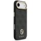 4. Guess 4G Strass Logo & Big Strap Metal Buttons MagSafe Case for iPhone Air - Black
