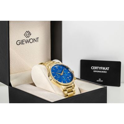 7. Men's Watch Giewont Chronograph Sapphire Gold Blue GW6310-B5