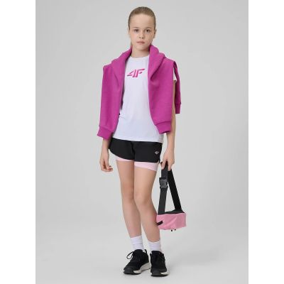 3. Girls' quick-drying sports T-shirt 4F 4FJRSS26TFTSF2388-10S
